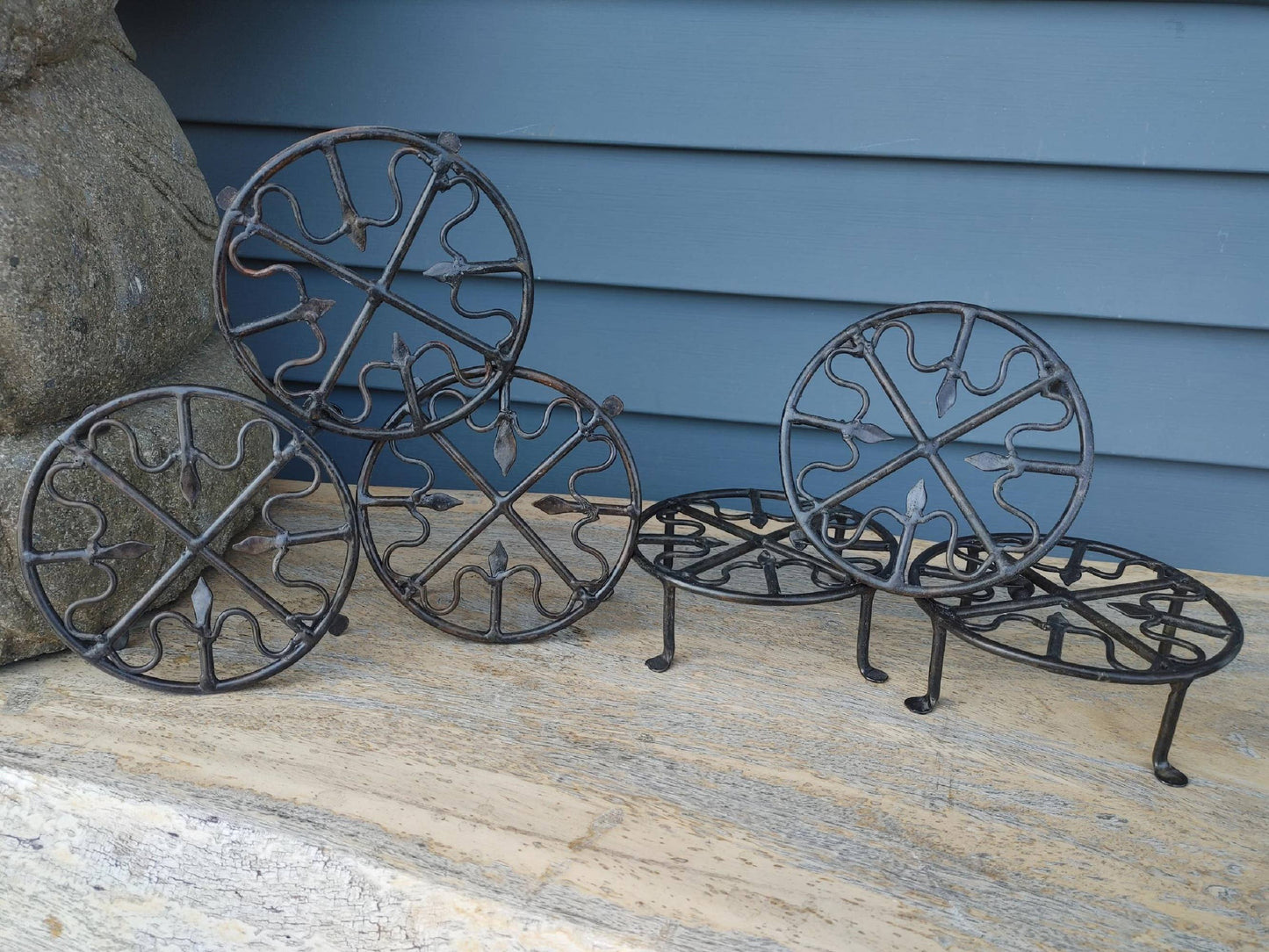 6" Round Wrought Iron Plant Stands