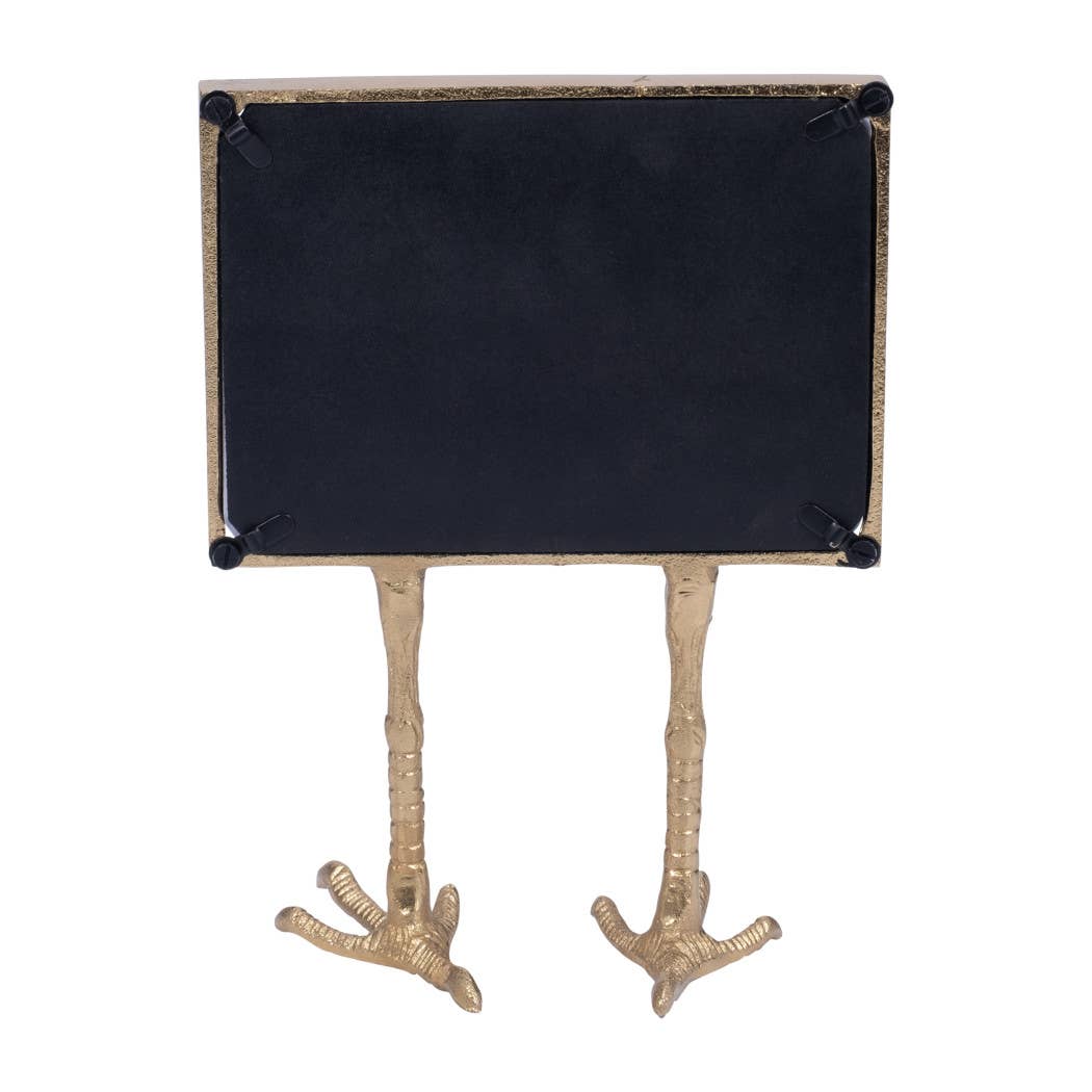 Aluminum Wood Bird Feet Base Photo Frame - Gold, 5x7 in.