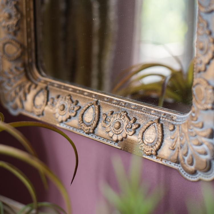 Decorative Mirror French Style Carving Frame Wall Mirror Rectangular