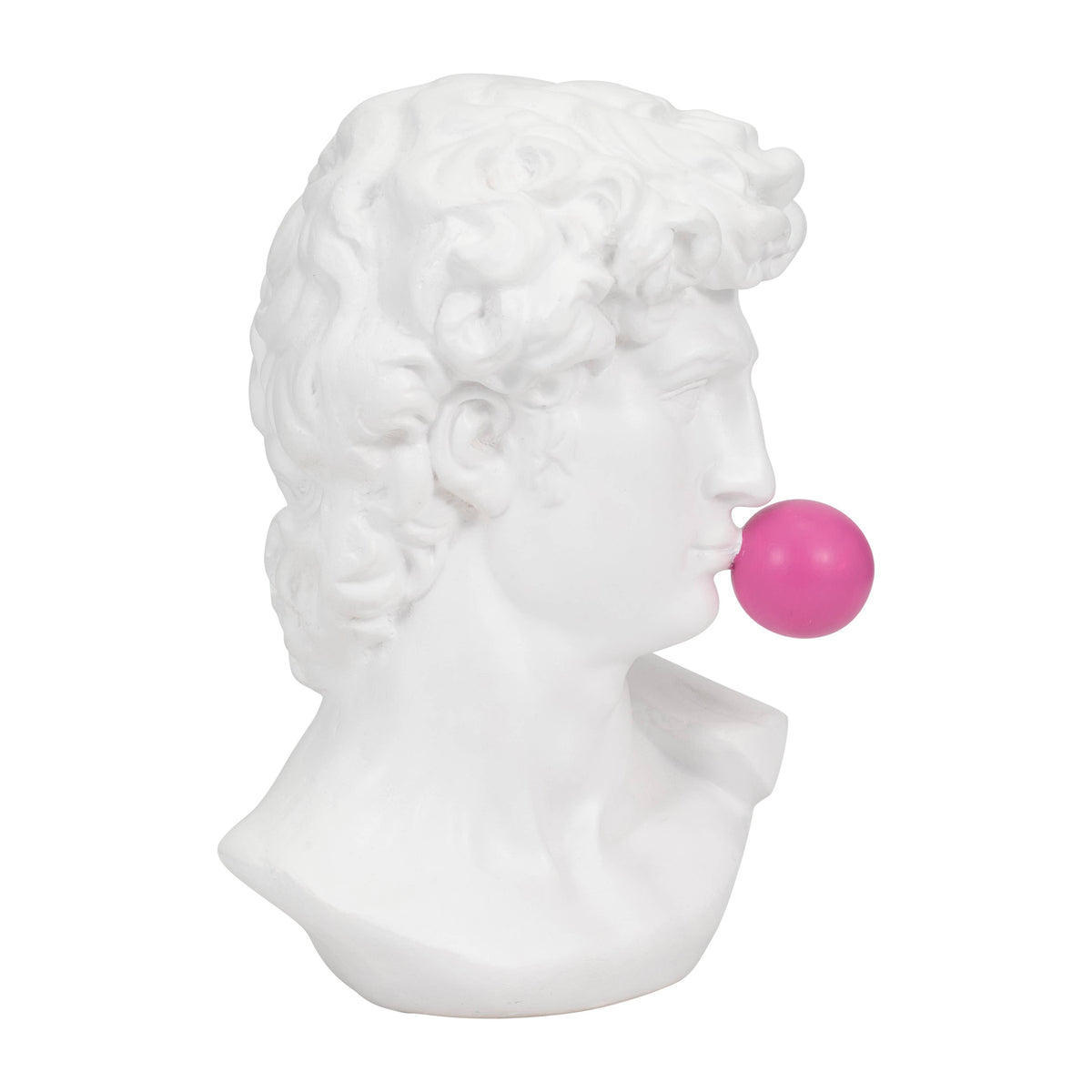 Resin Greek God Head Sculpture Bubble Gum - White, 13 in.
