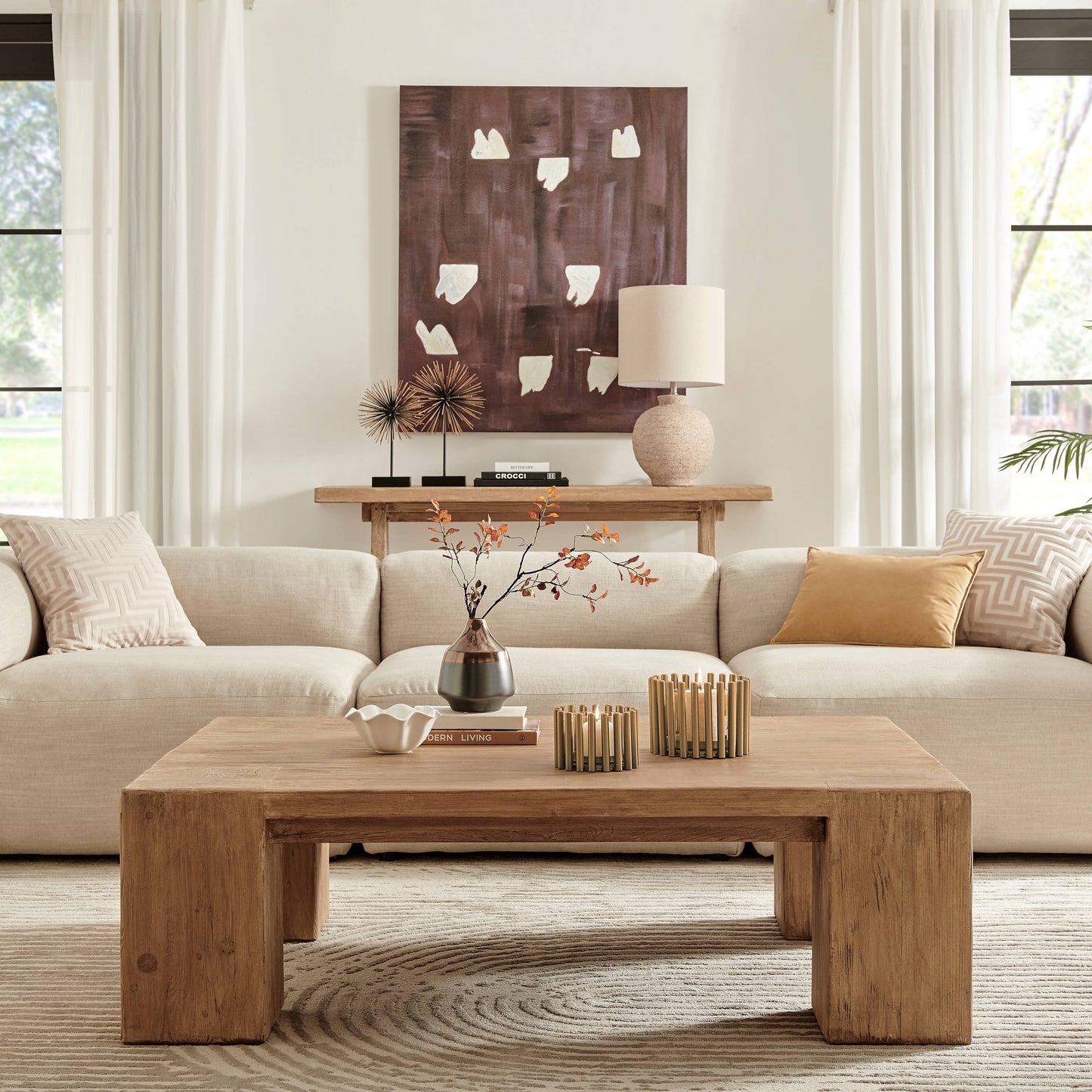 Pela Pillar Ring Warm Gold Modern Candle Holders - Set of 2