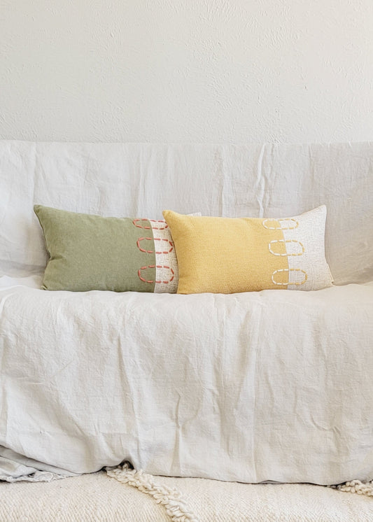 Landscapes Block Throw Pillow