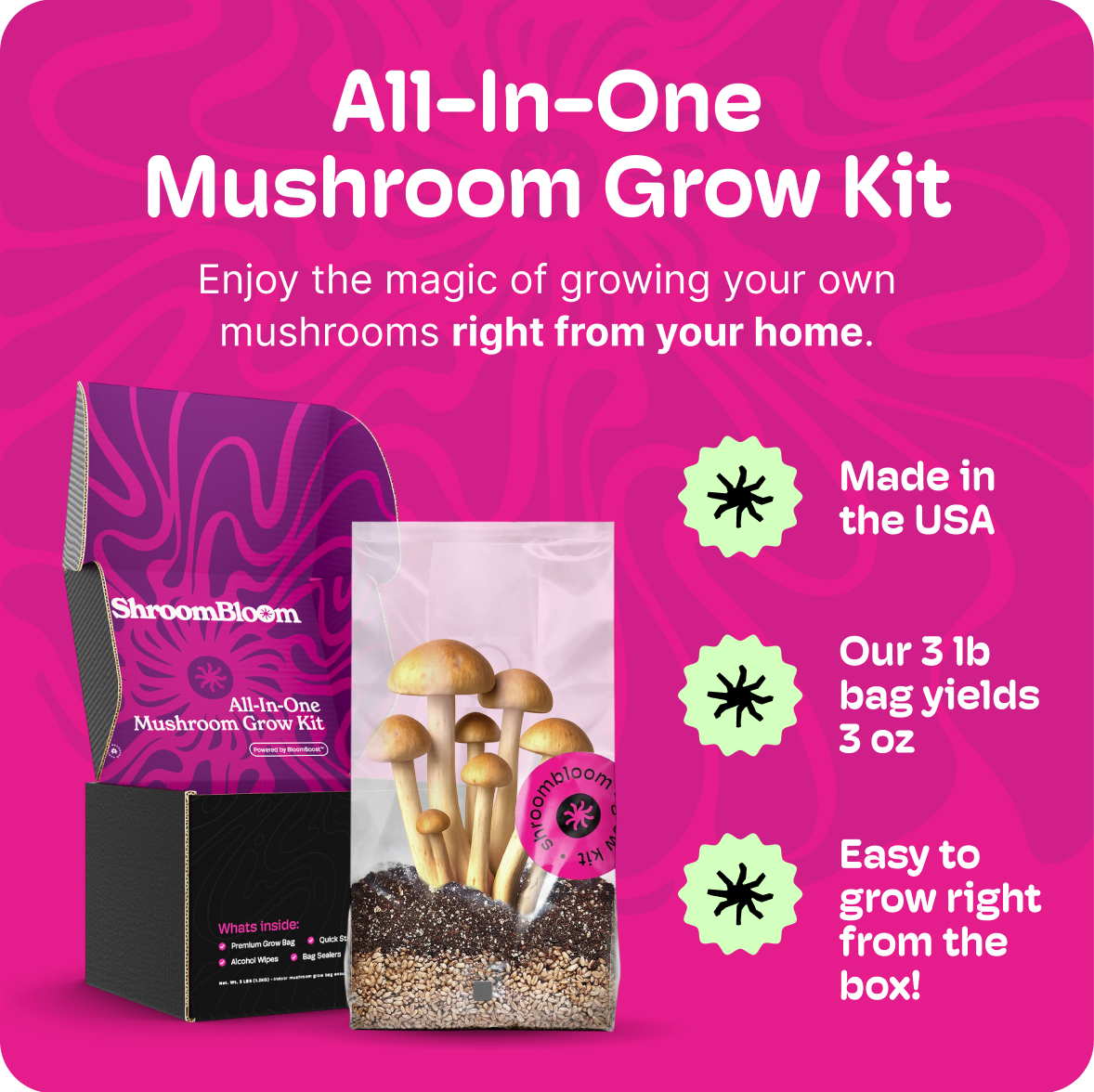 All-In-One Mushroom Grow Kit – Perfect for First-Time Grower