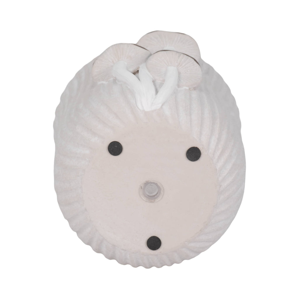 Ceramic Handcrafted Mushroom Applique Planter - Gray, 6 in.