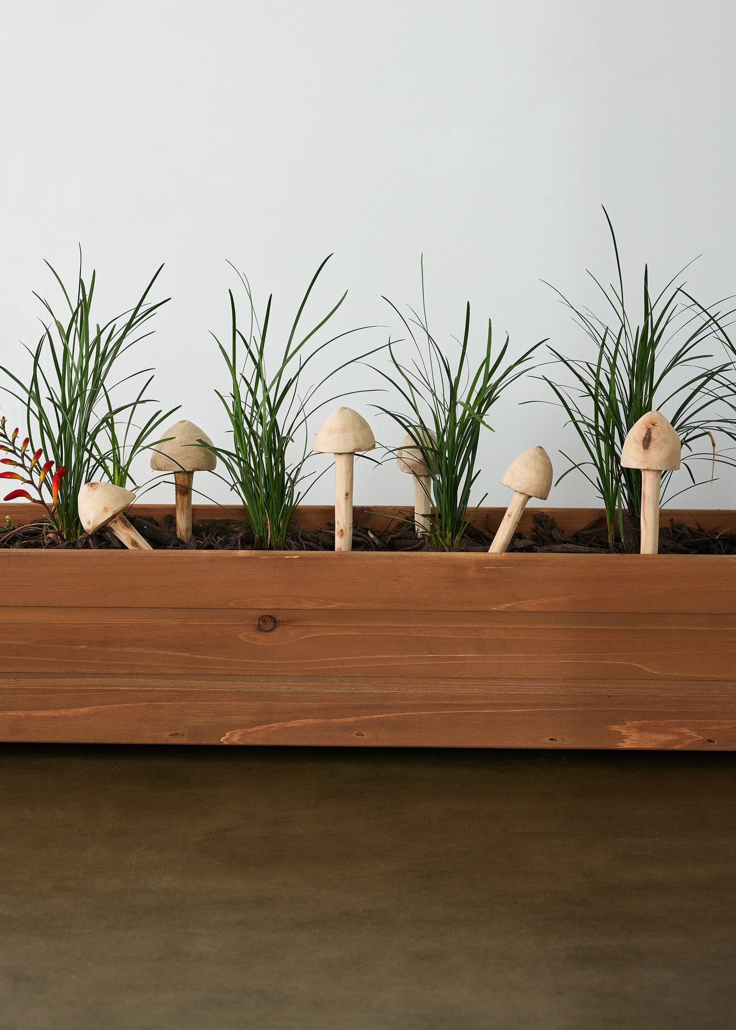 Wooden Mushroom Garden Stick