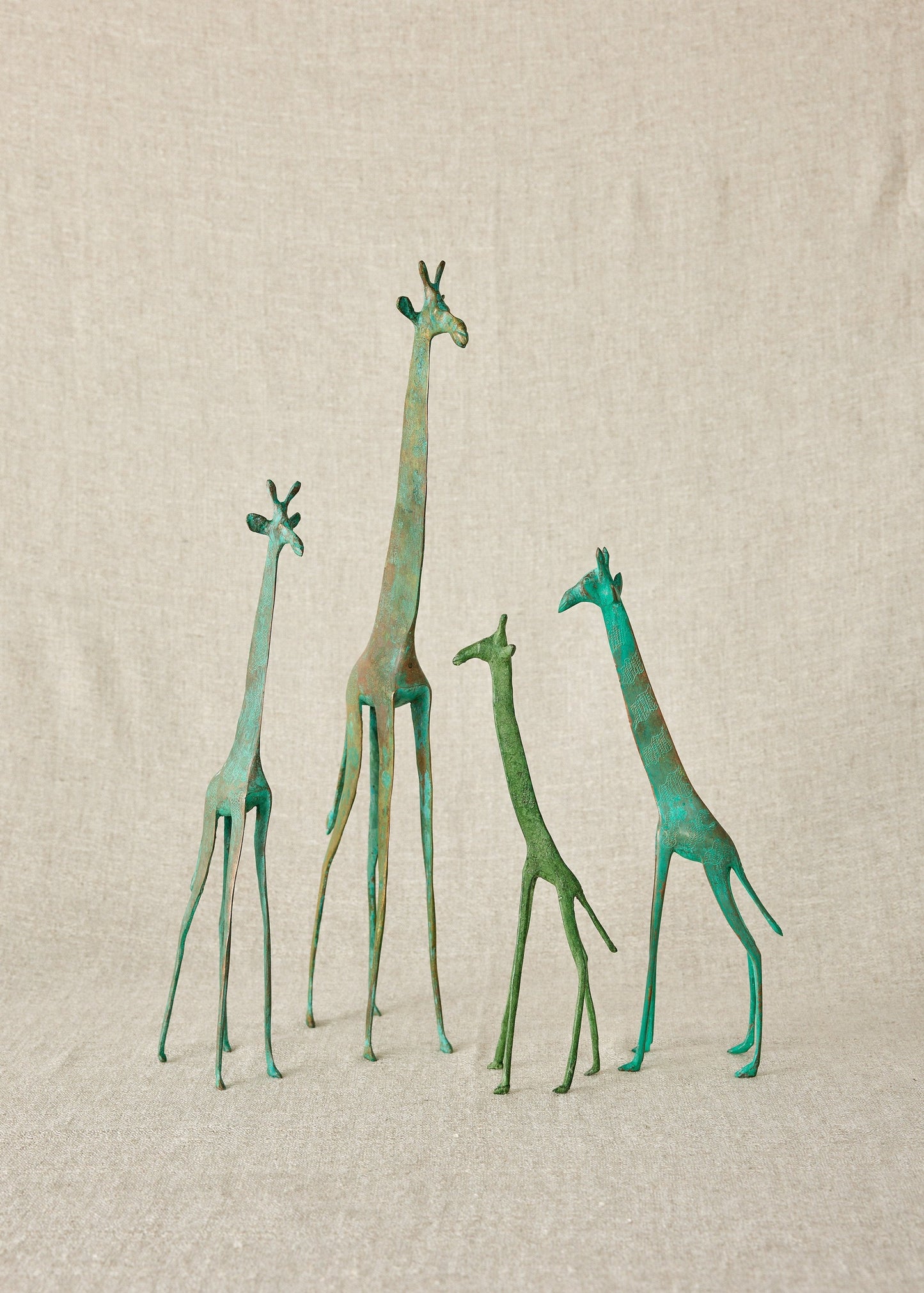 Tuareg Brass Giraffes Figurines