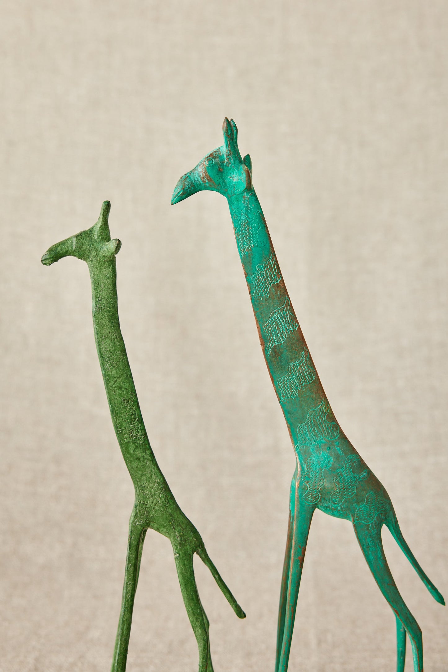 Tuareg Brass Giraffes Figurines