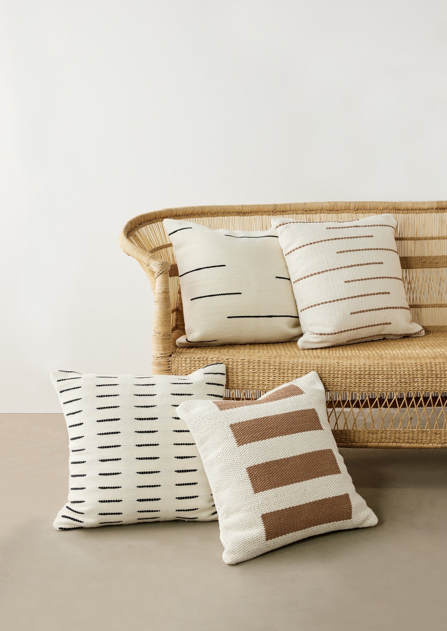 Zanzibar Hand-Loomed Wool Throw Pillow