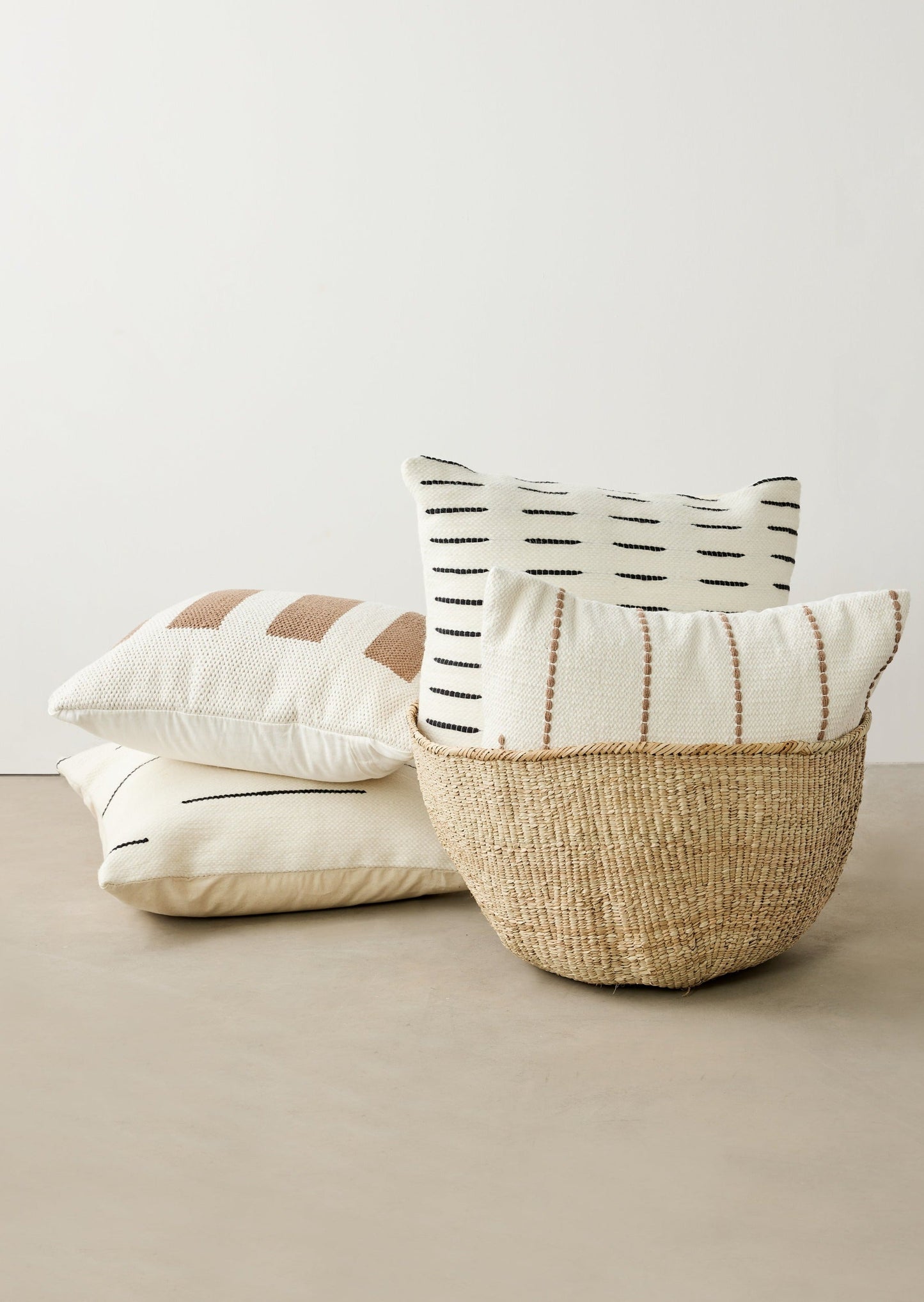 Zanzibar Hand-Loomed Wool Throw Pillow