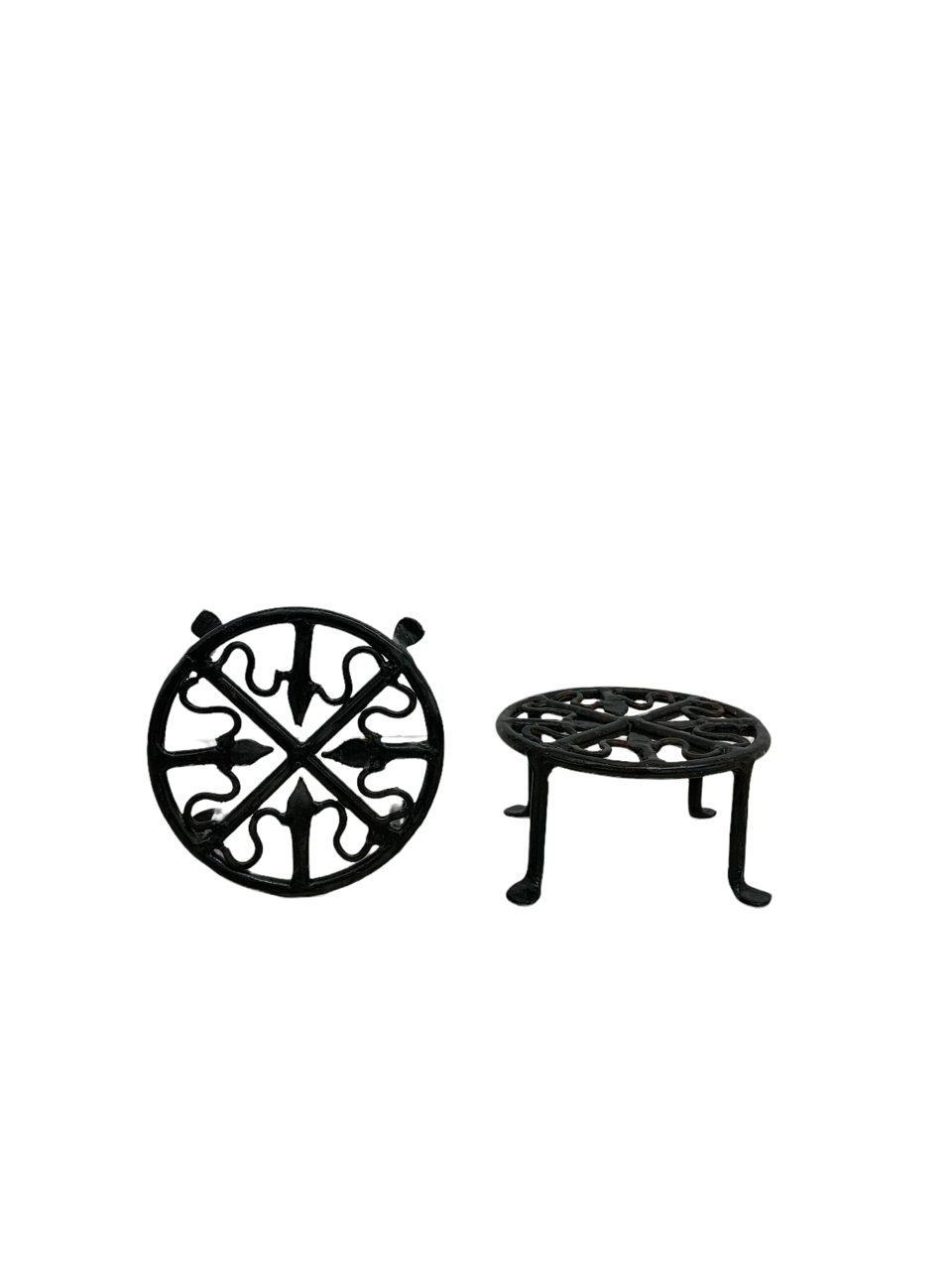 4" Round Wrought Iron Plant Stand