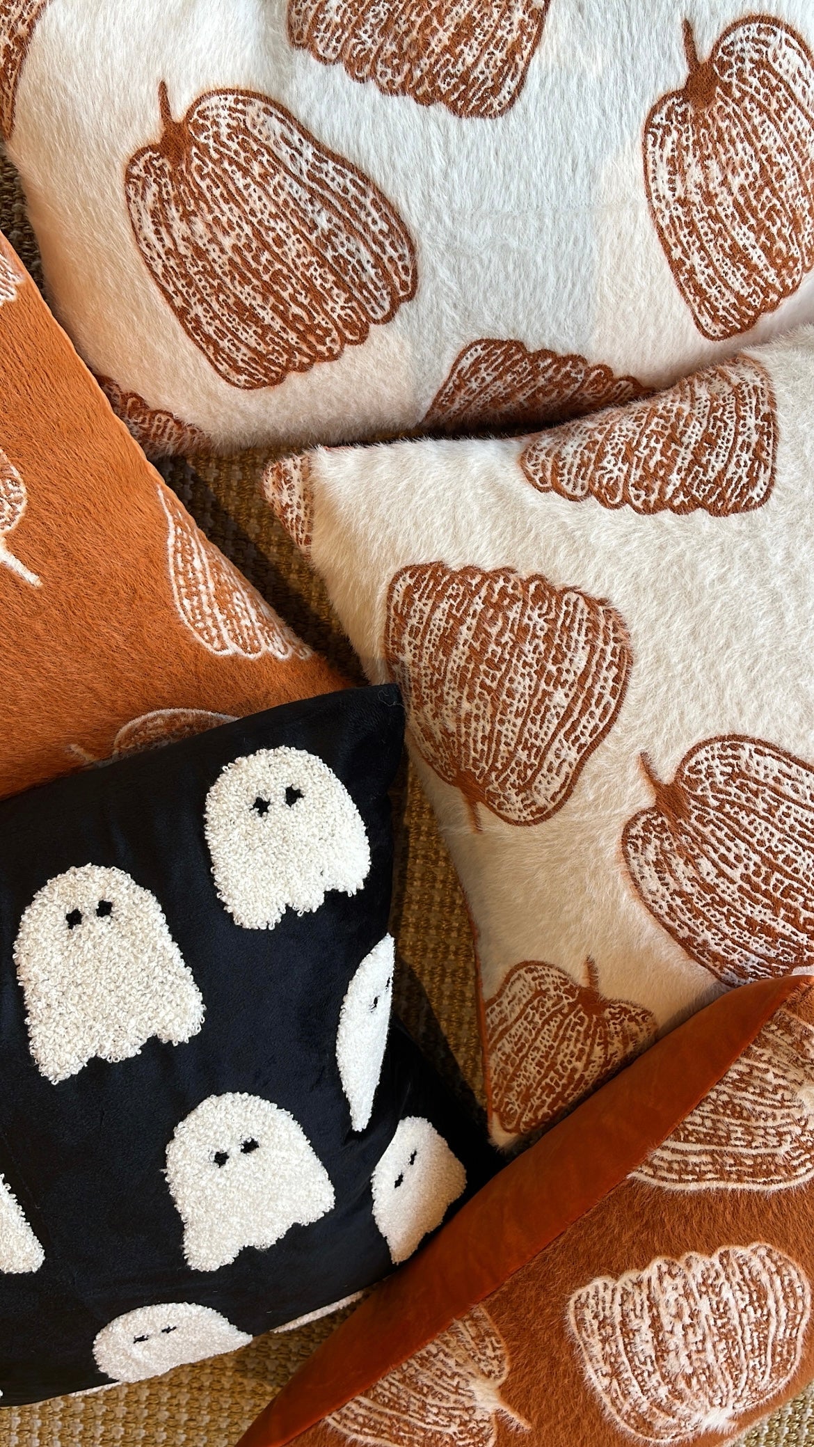 White Pumpkin Pillow Cover