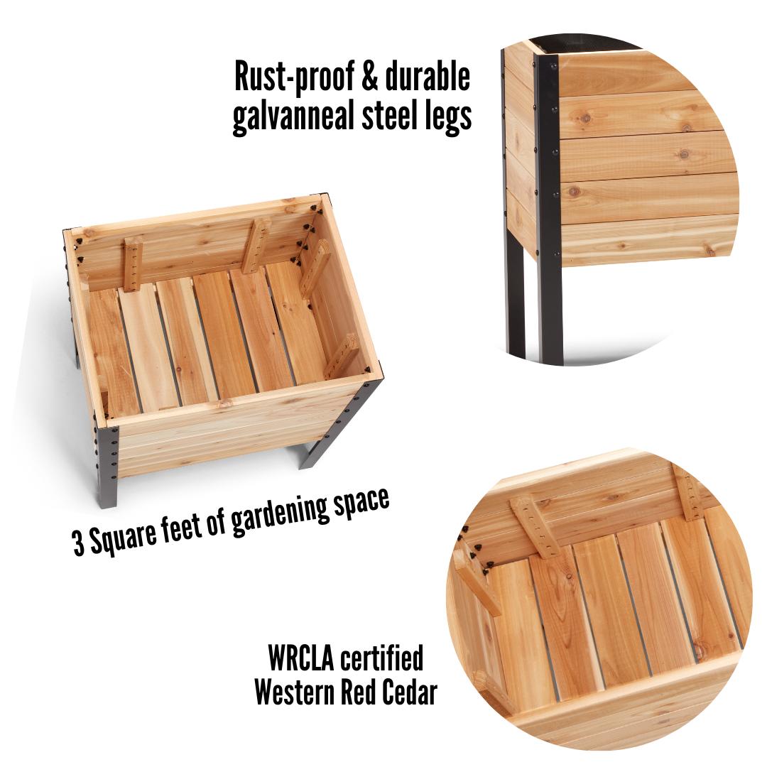 18″ x 24″ Raised Garden Bed - 30" TALL