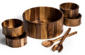 Extra Large Salad Bowl with Servers and 4 Individuals - 328C7