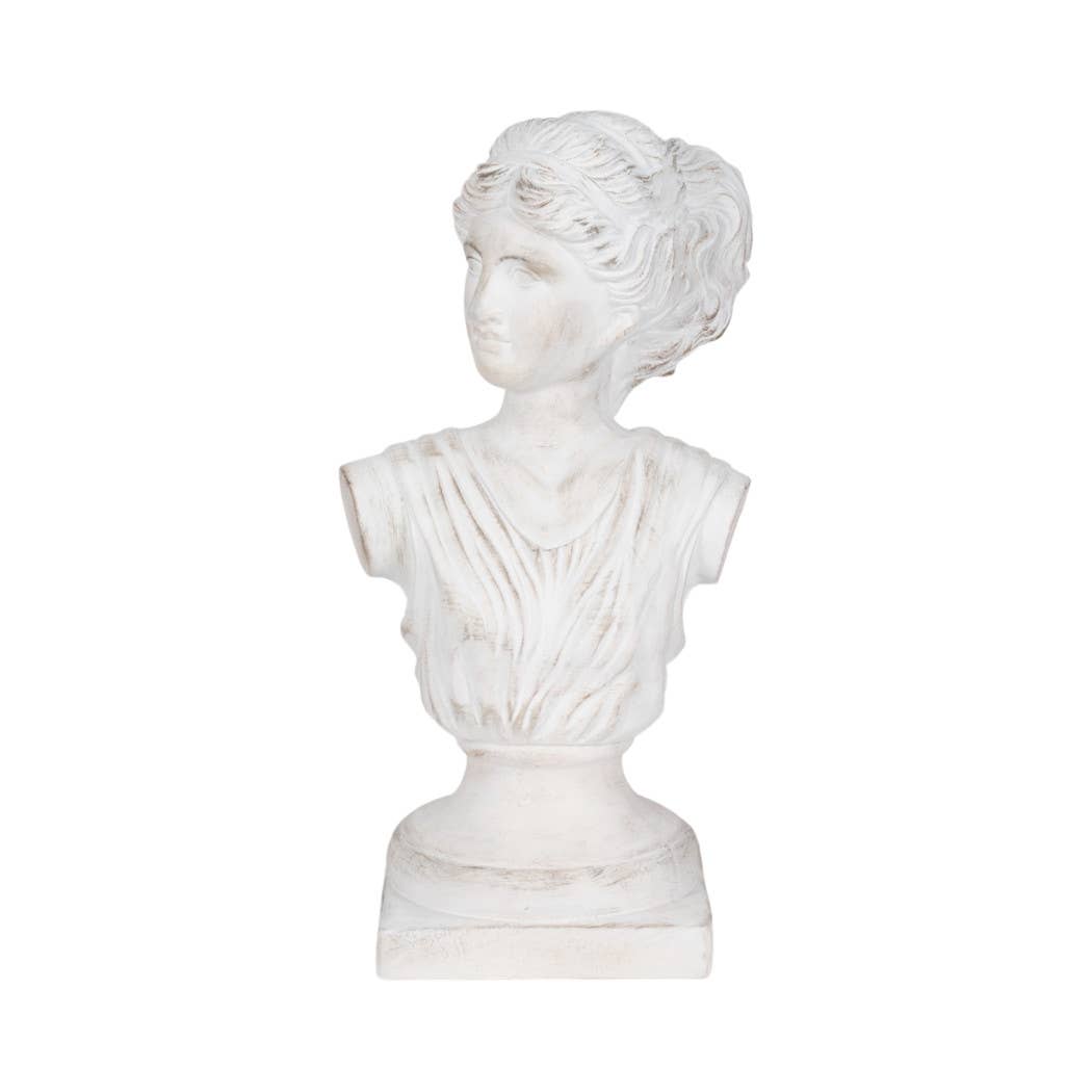 Resin Grecian Venus Bust Sculpture Decor - White, 20 in.