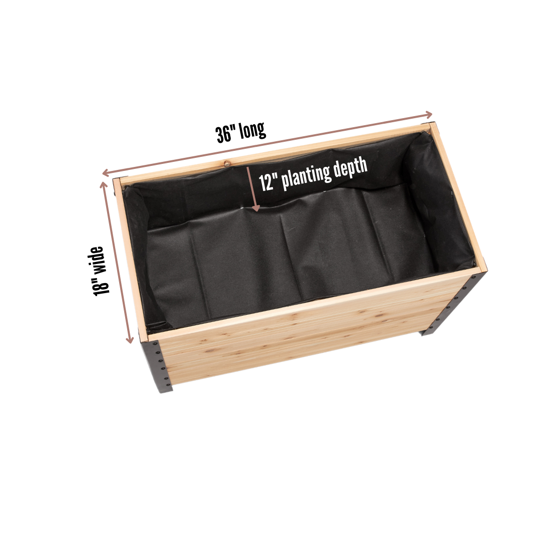 18" x 36" Planter Box - 24" TALL