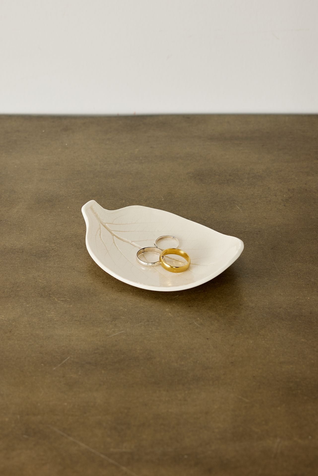 Porcelain Leaf Trinket Dish