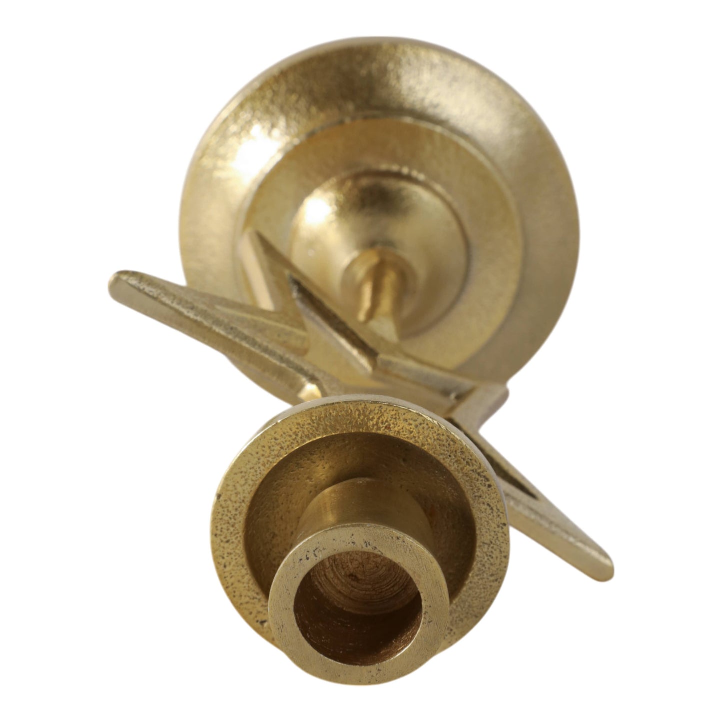 Aluminum Boho Cut-Out Star Taper Holder - Gold, 9 in.