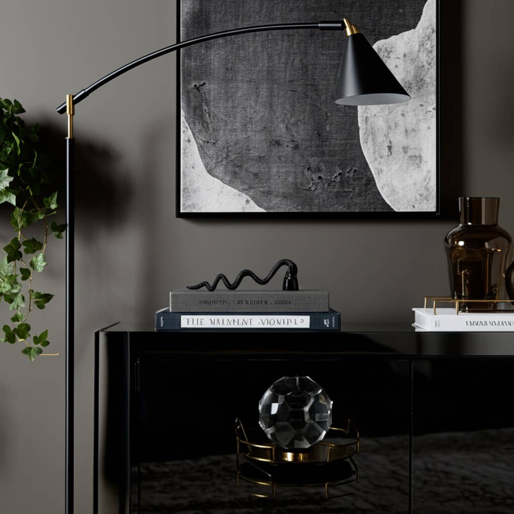 Metal Modern Snake Figurine Candle Snuffer - Black, 11 in.