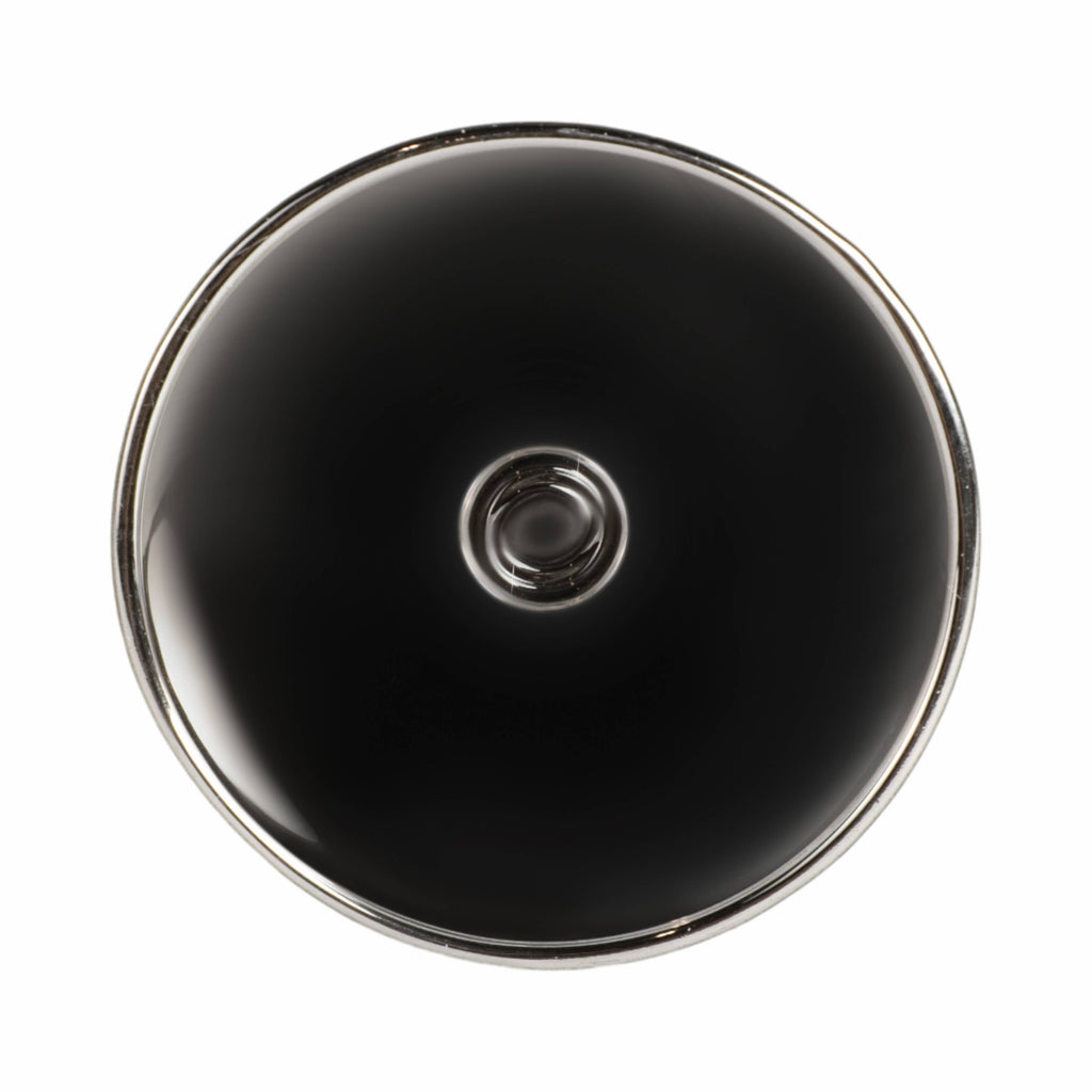 Glass Vintage Bubble Taper Candle Holder - Black, 11 in.
