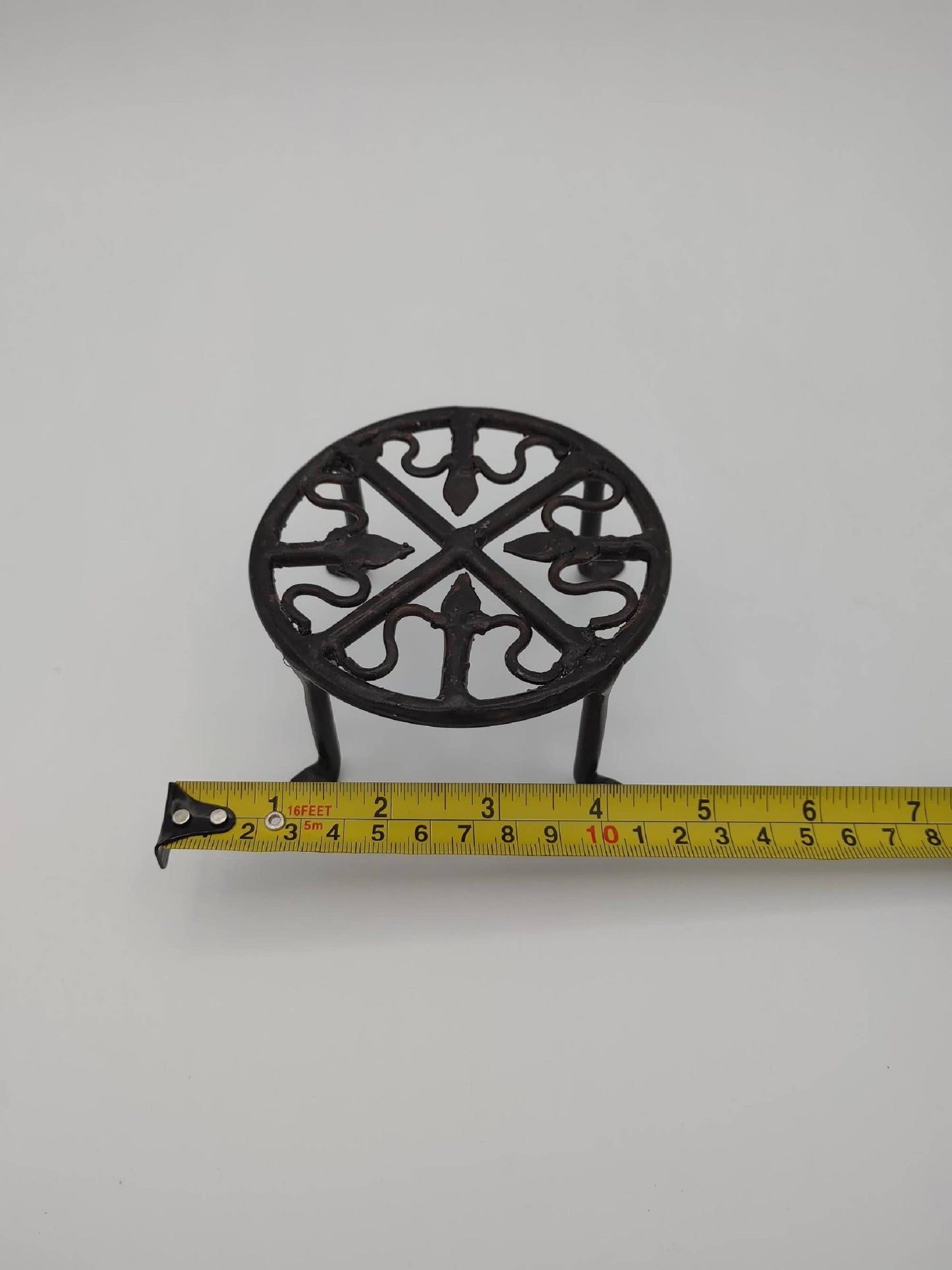 4" Round Wrought Iron Plant Stand