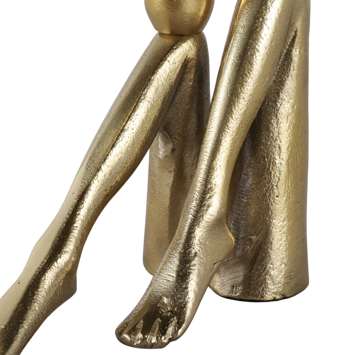 Metal Bent Legs Modern Taper Candle Holder - Gold, 6 in.