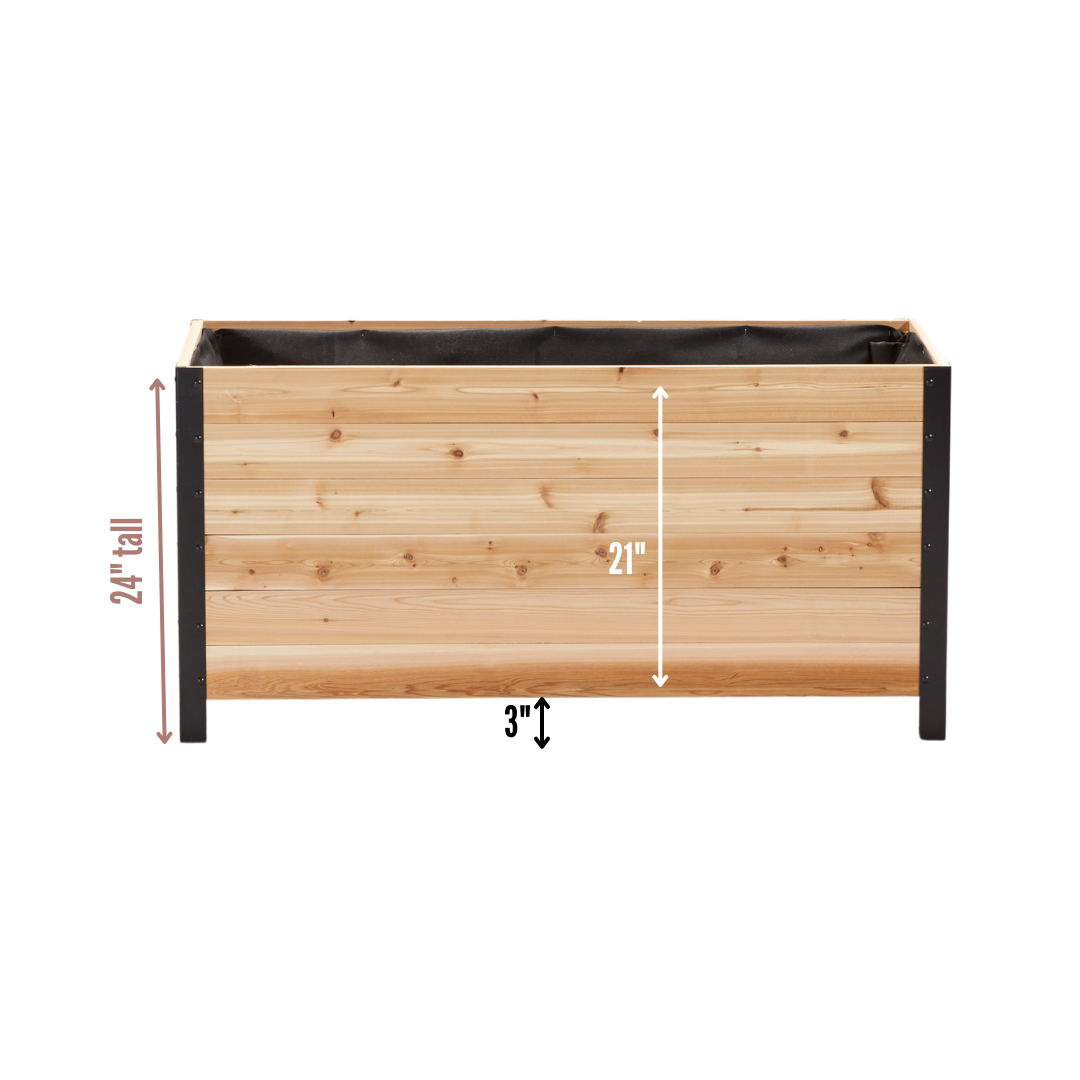 18" x 48" Planter Box - 24" TALL