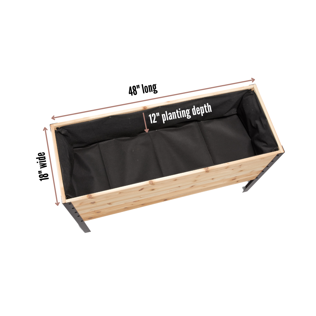 18" x 48" Raised Garden Bed - 30" TALL