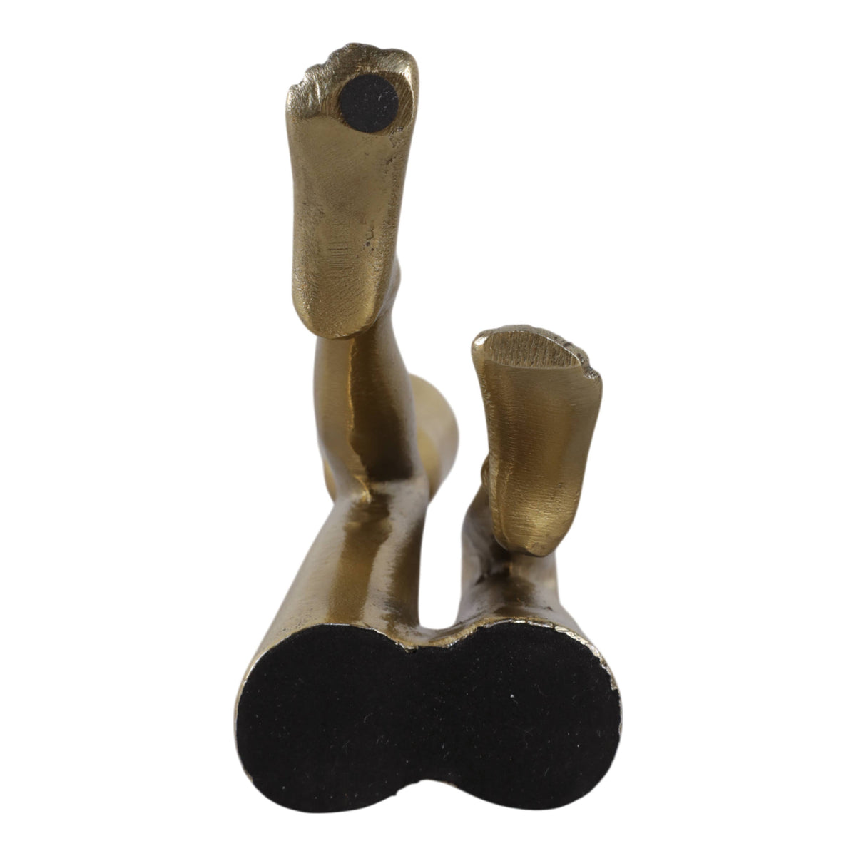 Metal Bent Legs Modern Taper Candle Holder - Gold, 6 in.