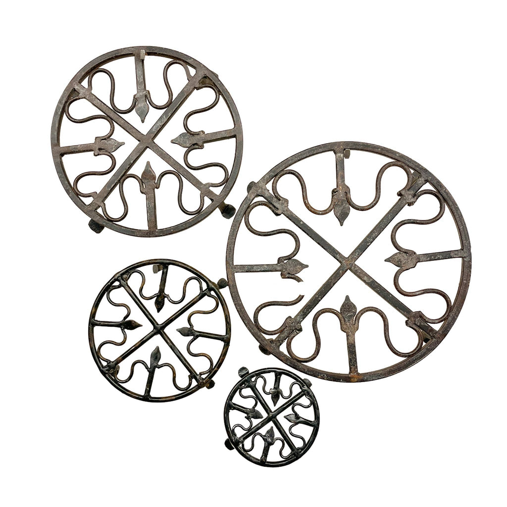 4" Round Wrought Iron Plant Stand
