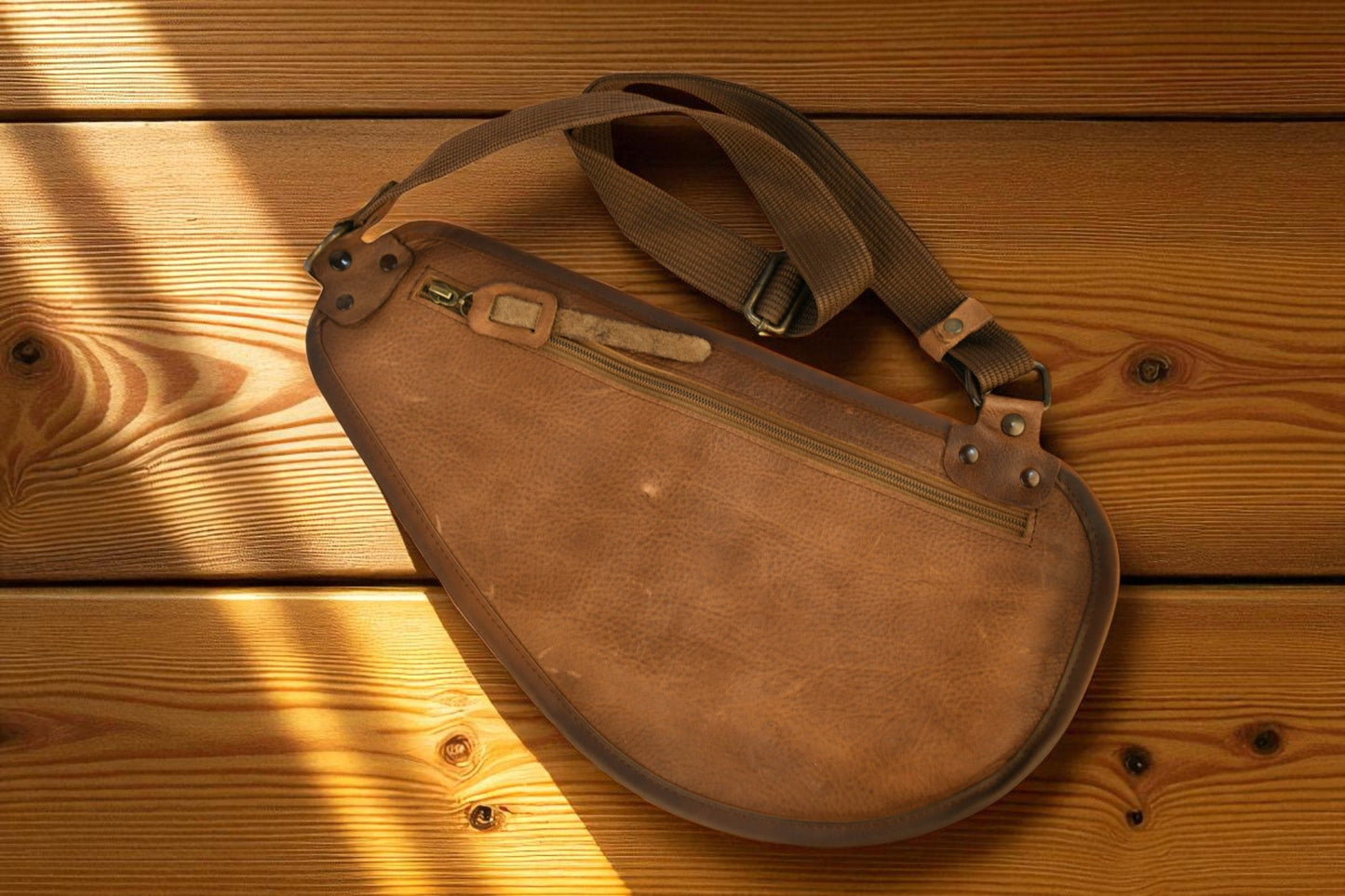 Bovine Leather Slim Sling - Tan