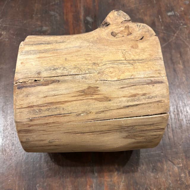 Wood Planter-Teakwood Log