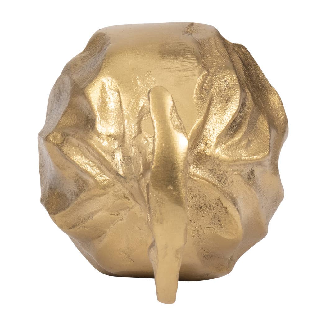 Gold 9 in. Metal Modern Solid Wrapped Candy Figurine