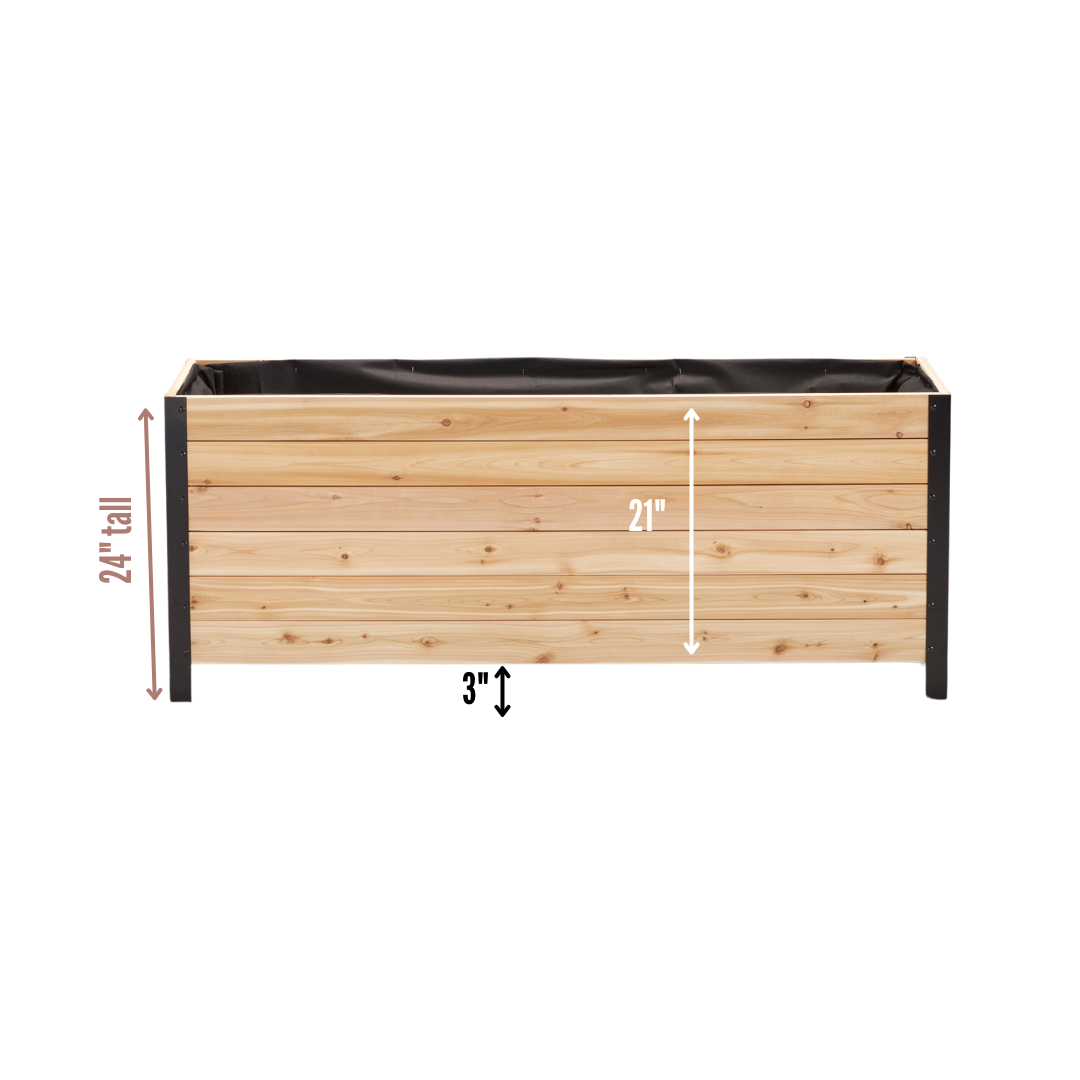 18" x 60" Planter Box - 24" TALL