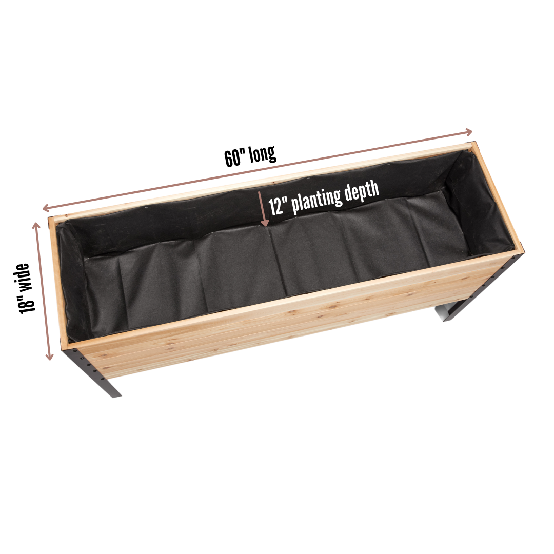 18" x 60" Raised Garden Bed - 30" TALL