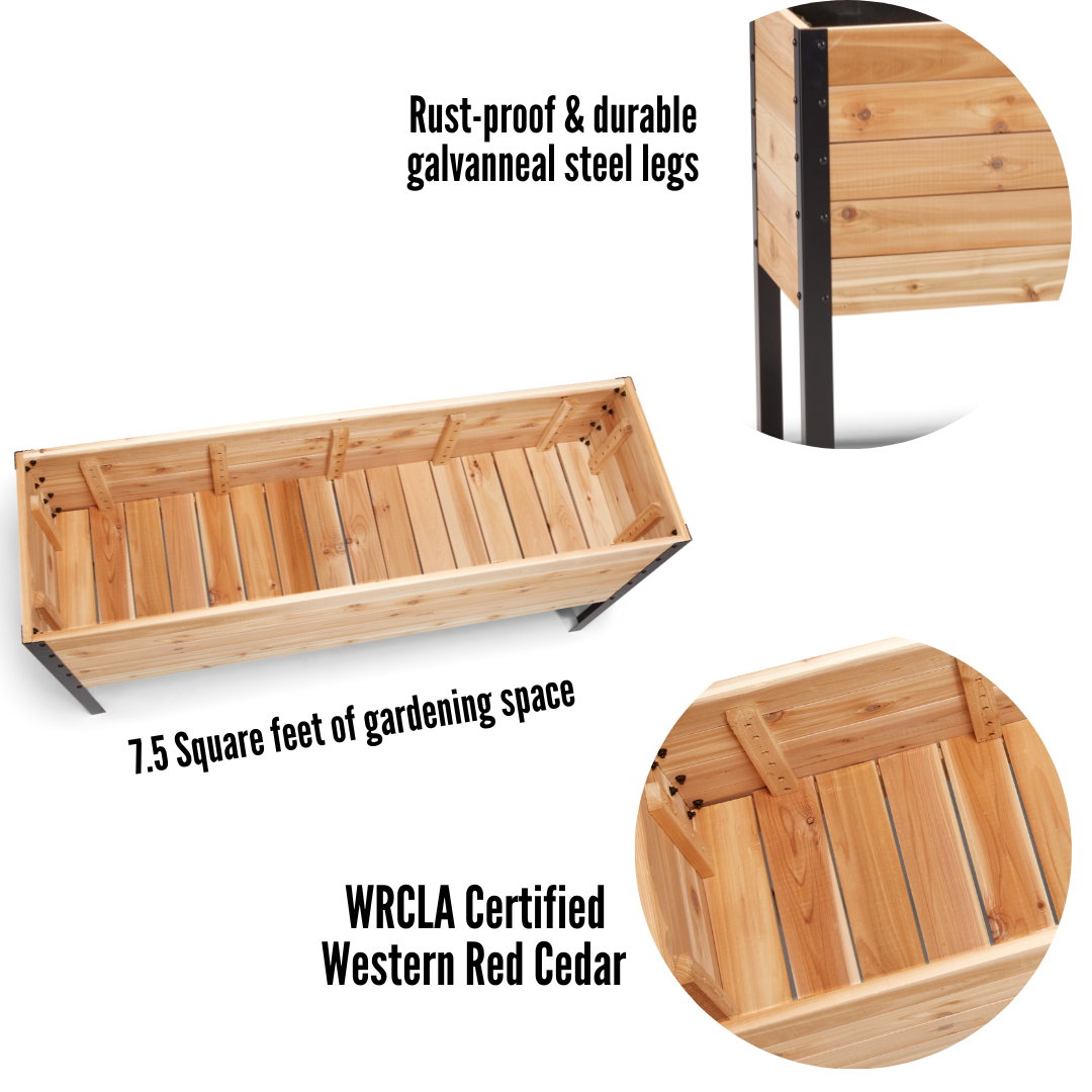 18" x 60" Raised Garden Bed - 30" TALL