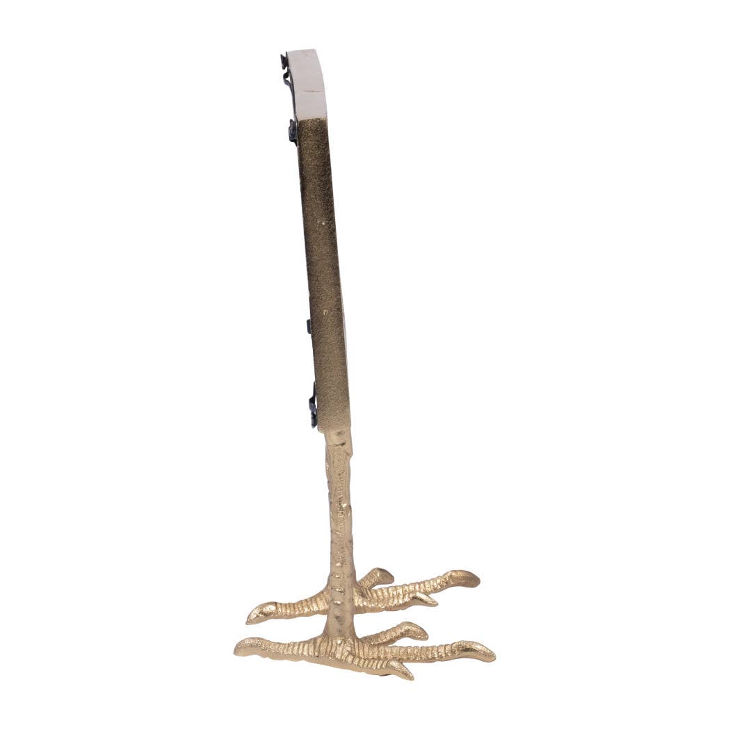 Aluminum Wood Bird Feet Base Photo Frame - Gold, 5x7 in.