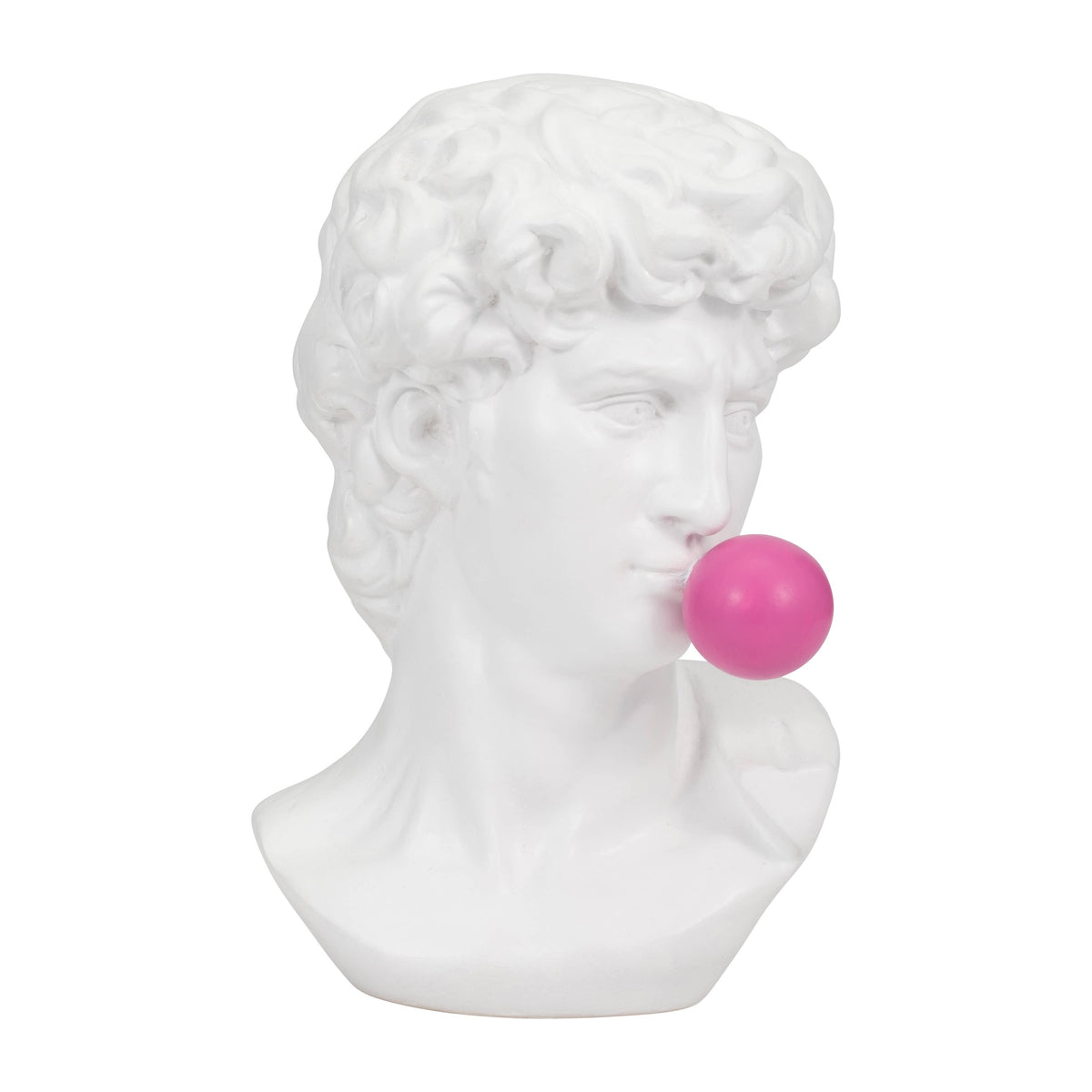Resin Greek God Head Sculpture Bubble Gum - White, 13 in.