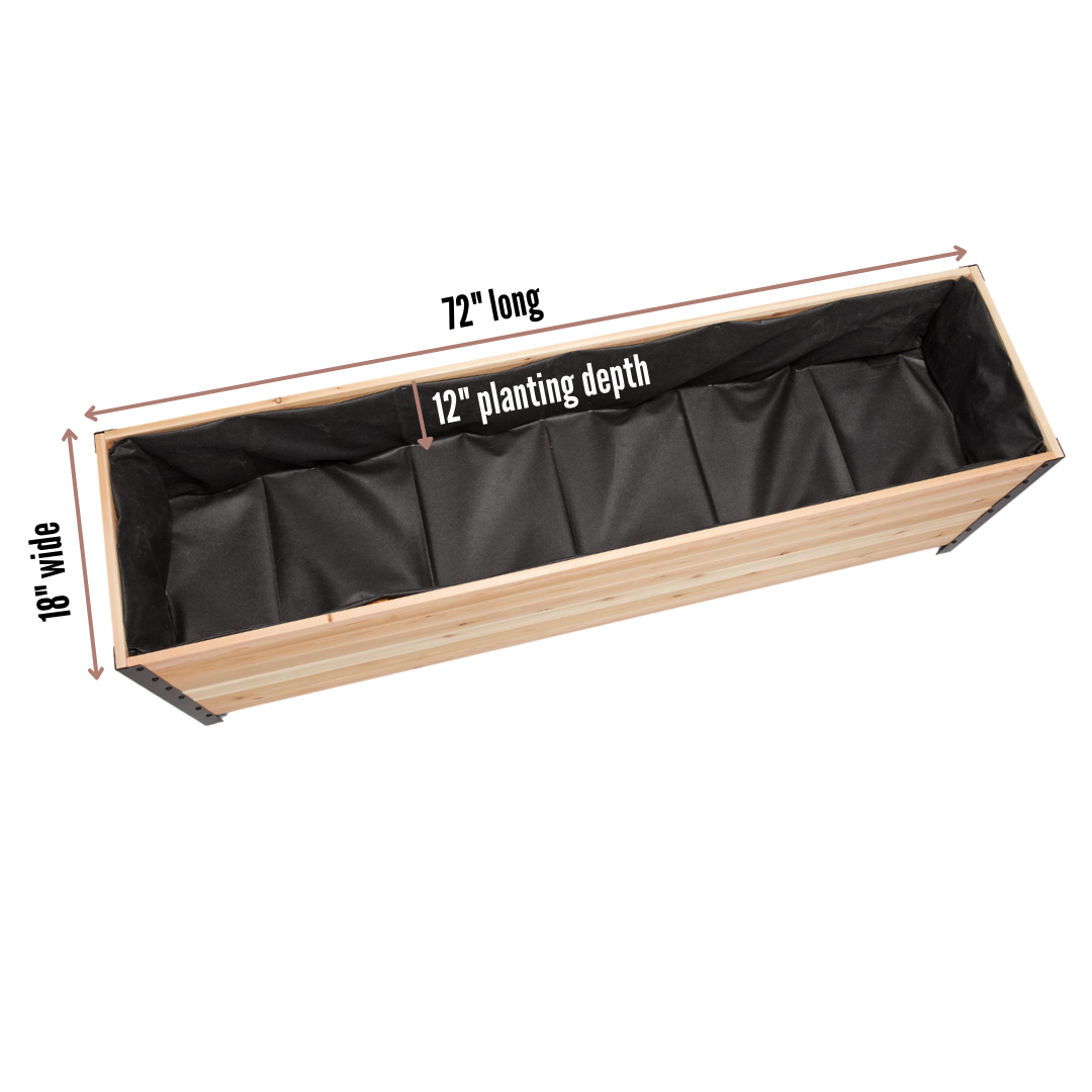 18" x 72" Planter Box - 24" TALL