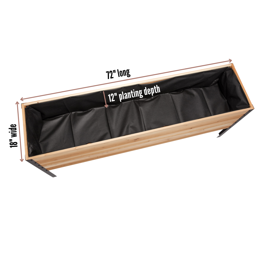 18" x 72" Raised Garden Bed - 30" TALL