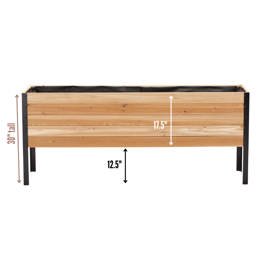18" x 72" Raised Garden Bed - 30" TALL