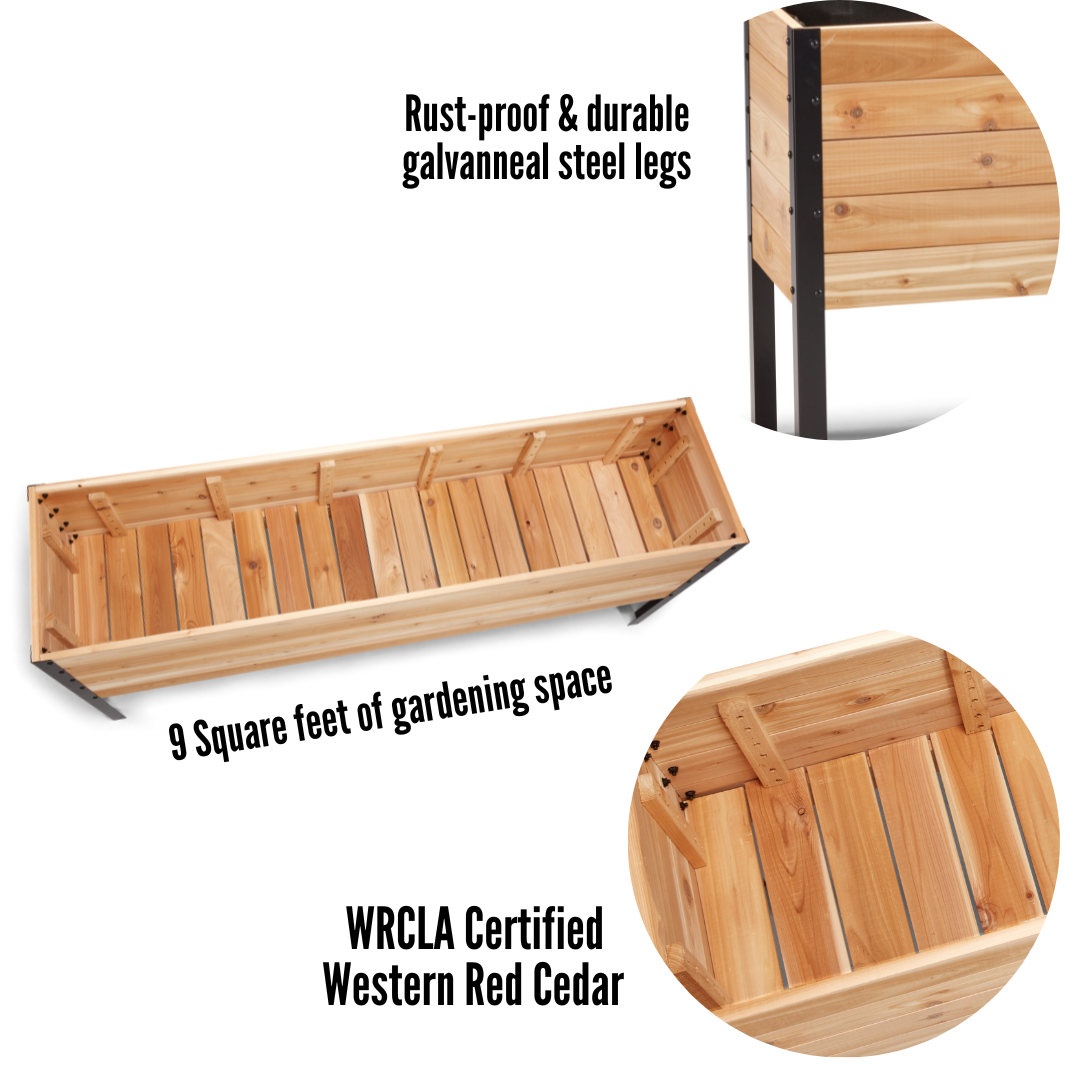 18" x 72" Raised Garden Bed - 30" TALL