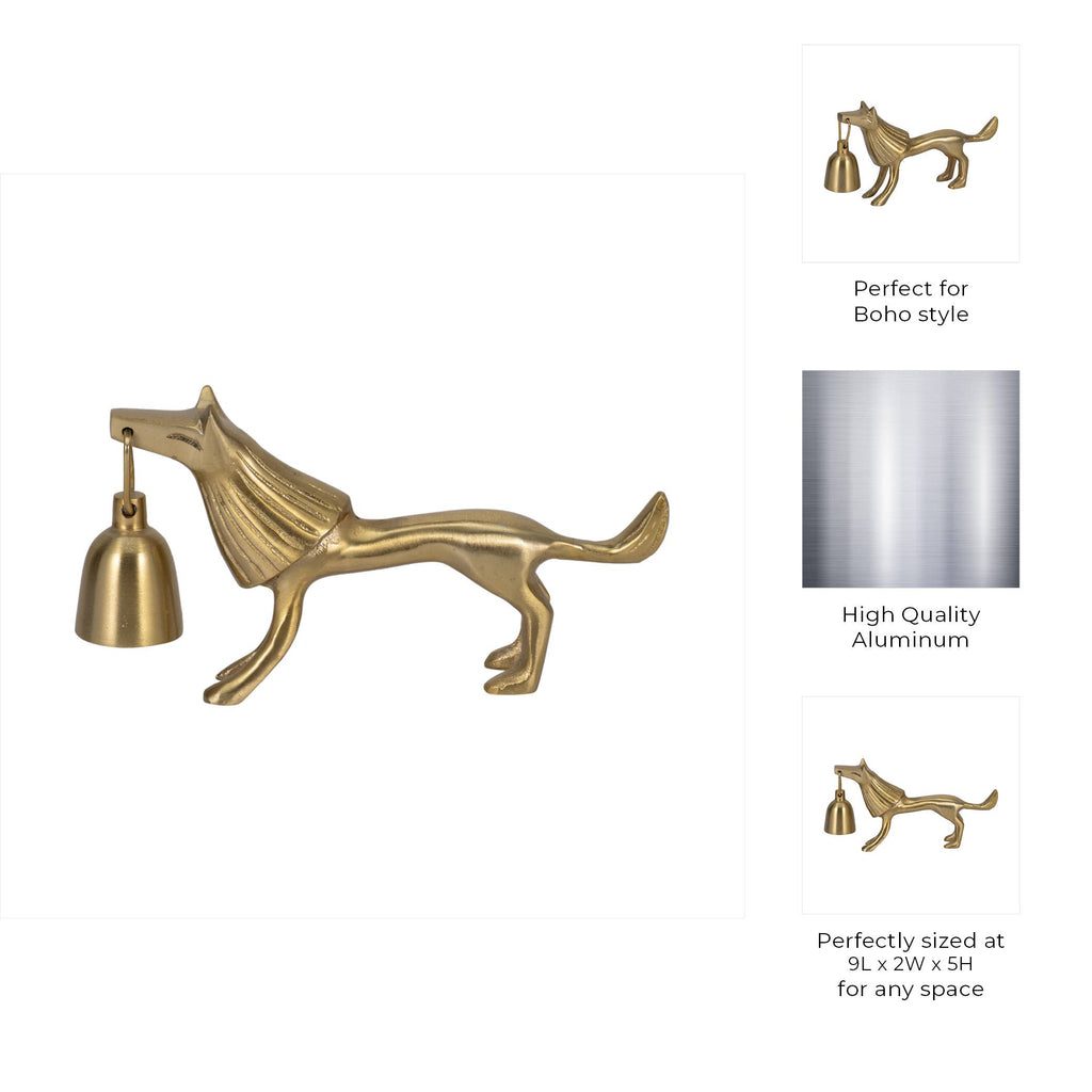 Metal Lion Candle Snuffer Home Decor - Gold, 5 in.