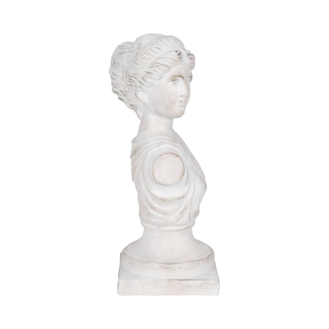 Resin Grecian Venus Bust Sculpture Decor - White, 20 in.