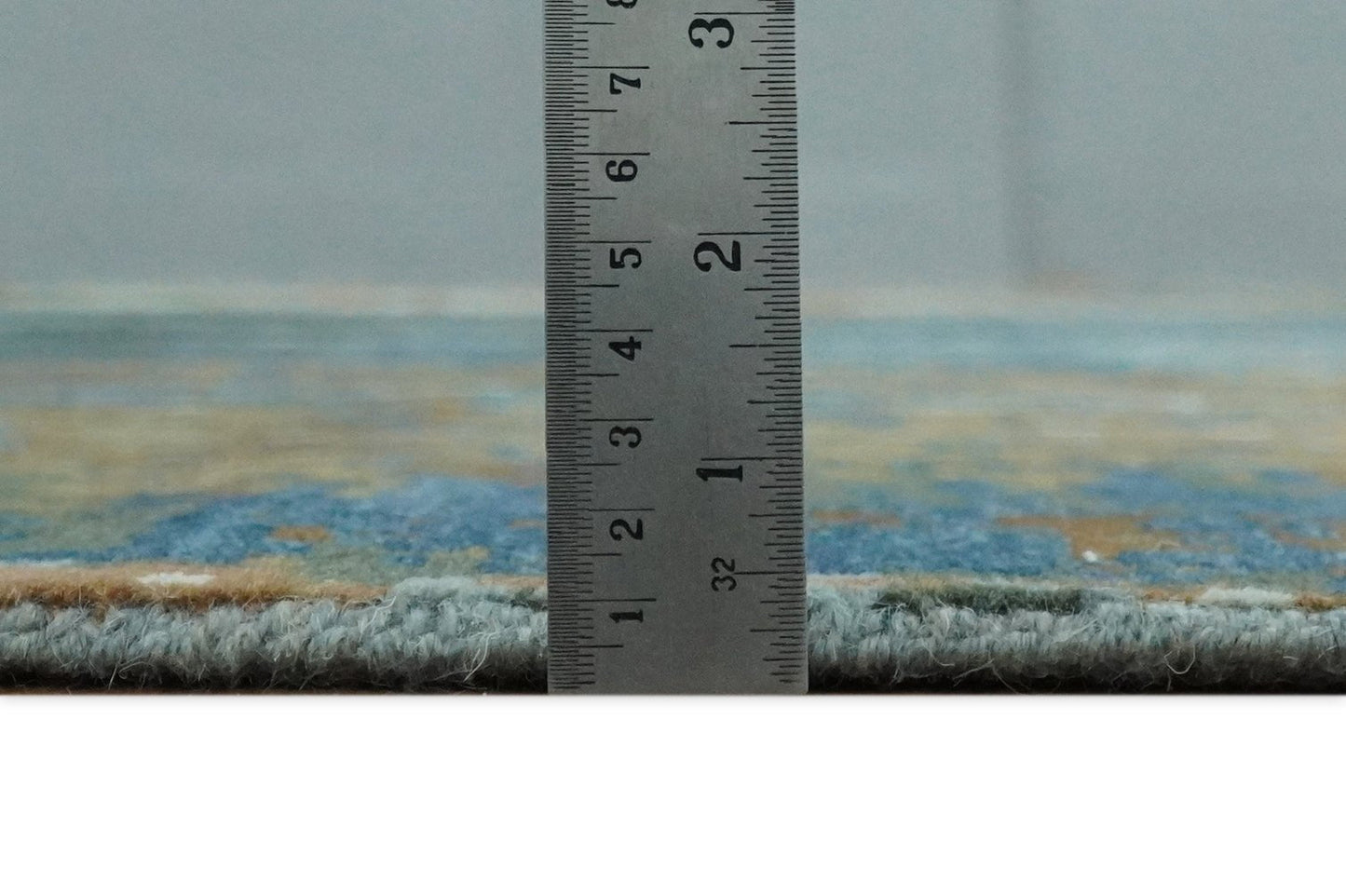 8x10 Fine Hand Knotted Blue and Brown Modern Abstract Wool Area Rug | AGR42