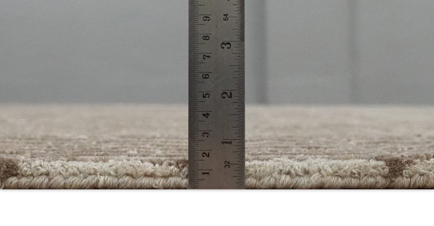 8x10 Hand Tufted Ivory and Bronze Stripes Pattern Rug Multi Size Living Room and Bedroom Rug | TRD6530810S