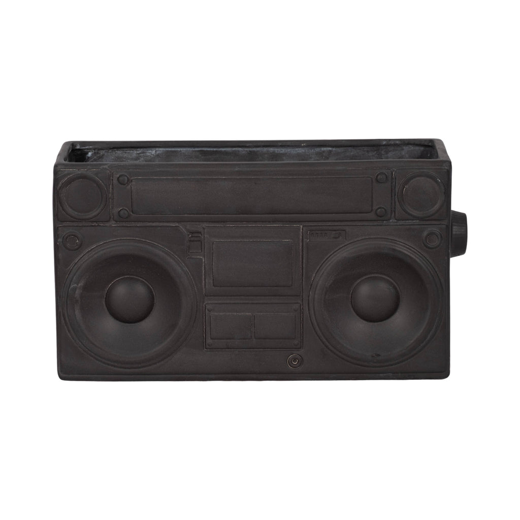 Ceramic Stereo Planter Pot Garden Decor - Gray, 13 in.