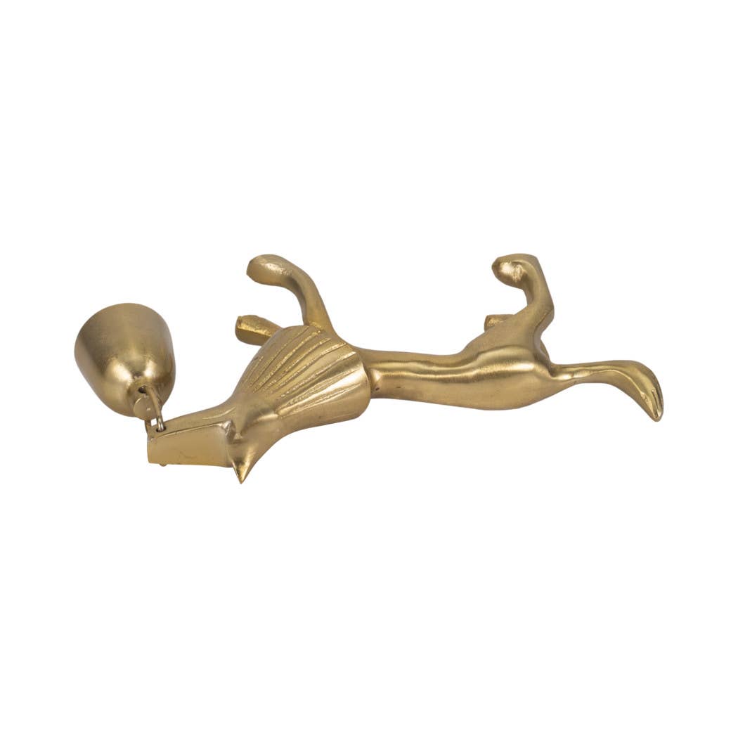 Metal Lion Candle Snuffer Home Decor - Gold, 5 in.