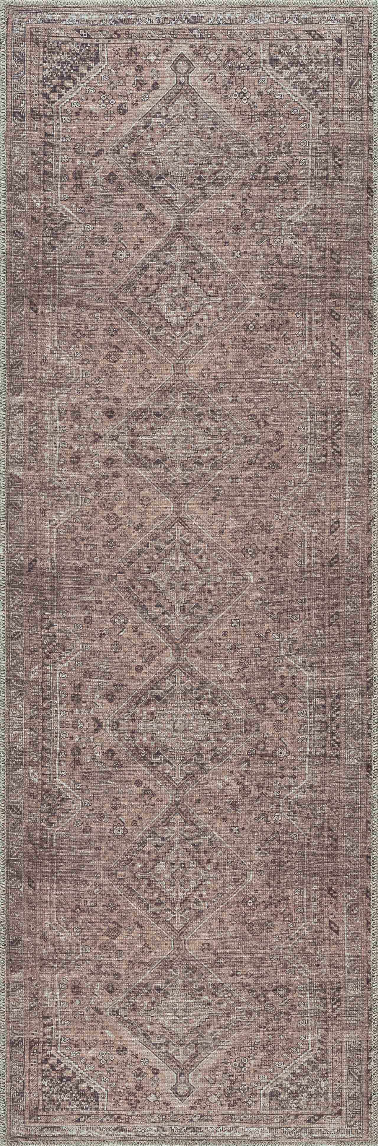 Barny Brown Flat Pile Washable Rug