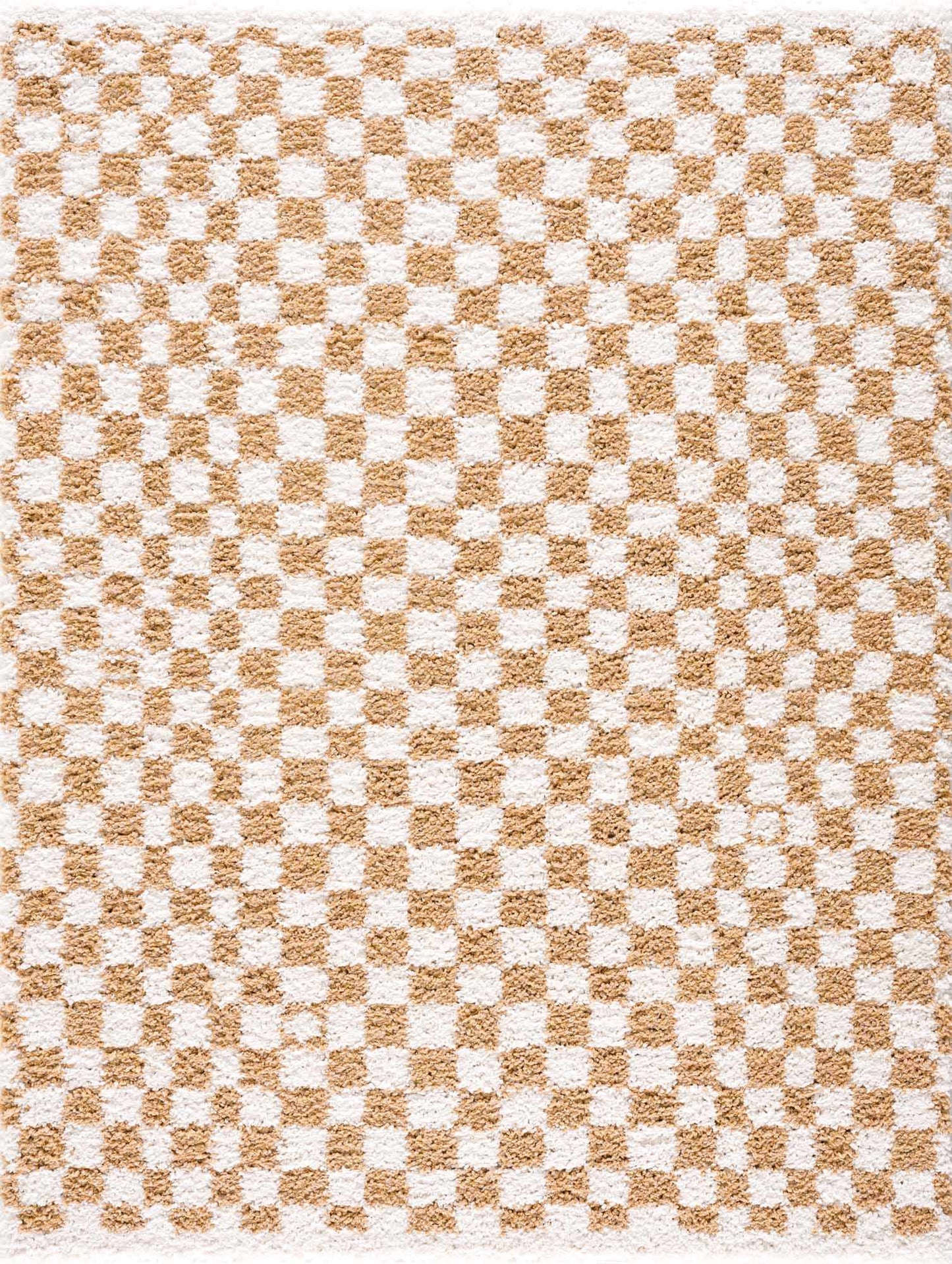 Kieu Mustard & Ivory Checkered Area Rug
