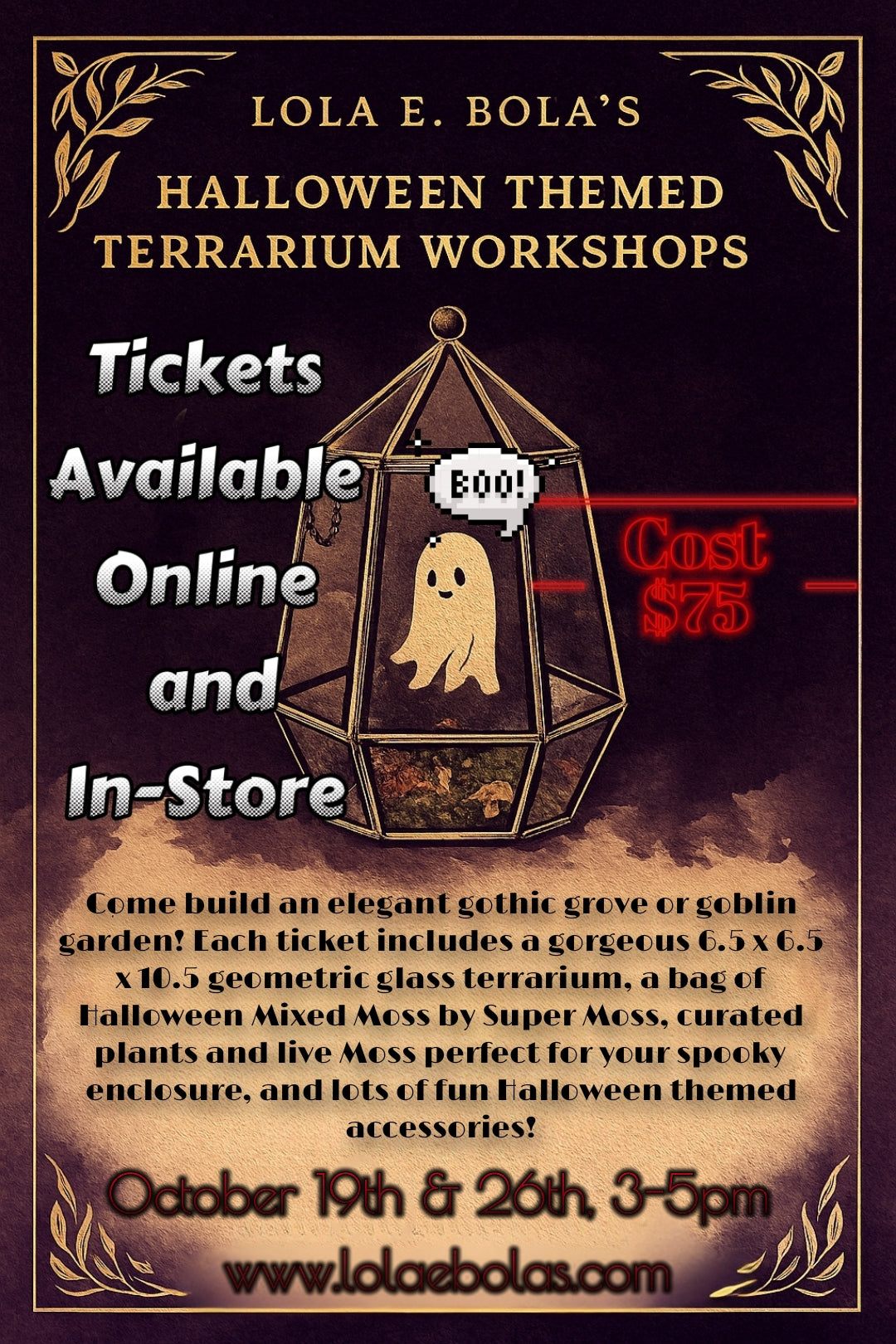 Terrarium Workshop 10/19